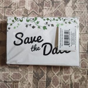 NWT Pack of 50 Green Vine Print Save the Date Postcards Any Occasion